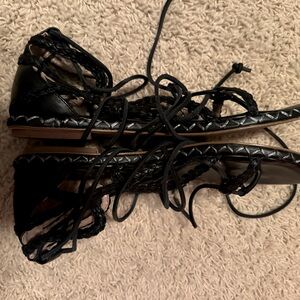 BCBG Lace Up Sandals